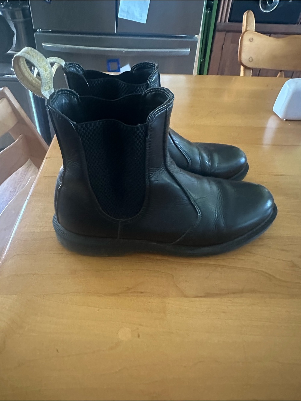 Women’s Black Dr. Martens Flora Chelsea boots Slip on style Vegan